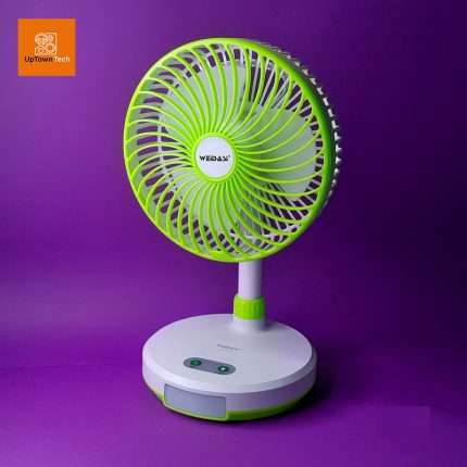 WEIDASI Rechargeable Desk Fan WD-219 with LED Light